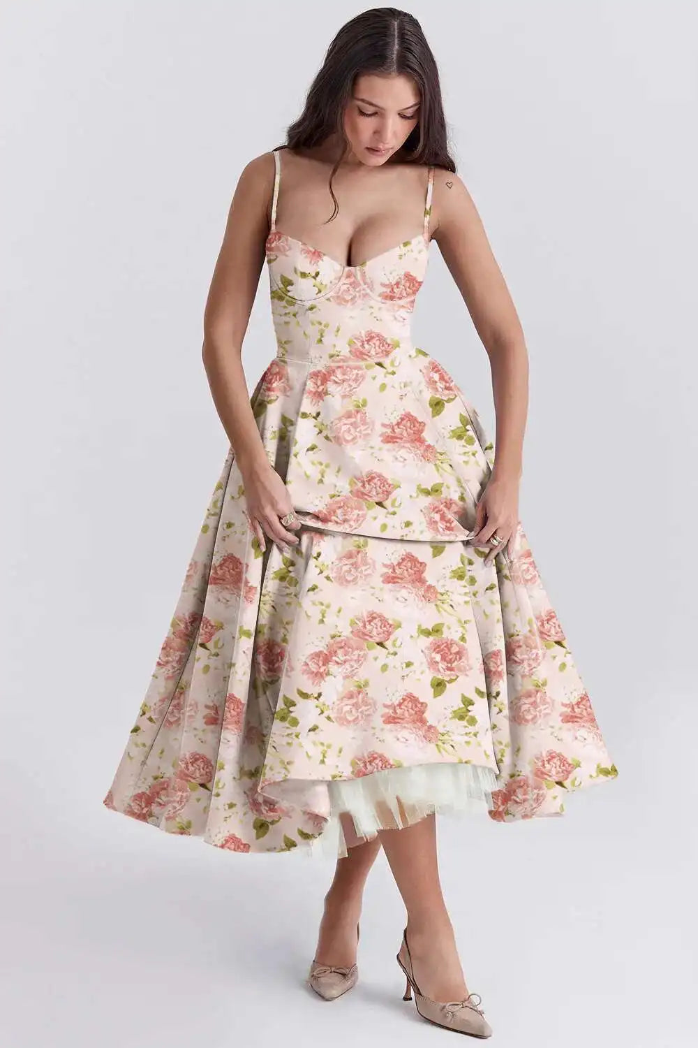 Spaghetti Strap A-Line Dress Women 2025 Vacation Elegant Evening Midi Summer Dress Backless Party Sexy Dress Vestidos